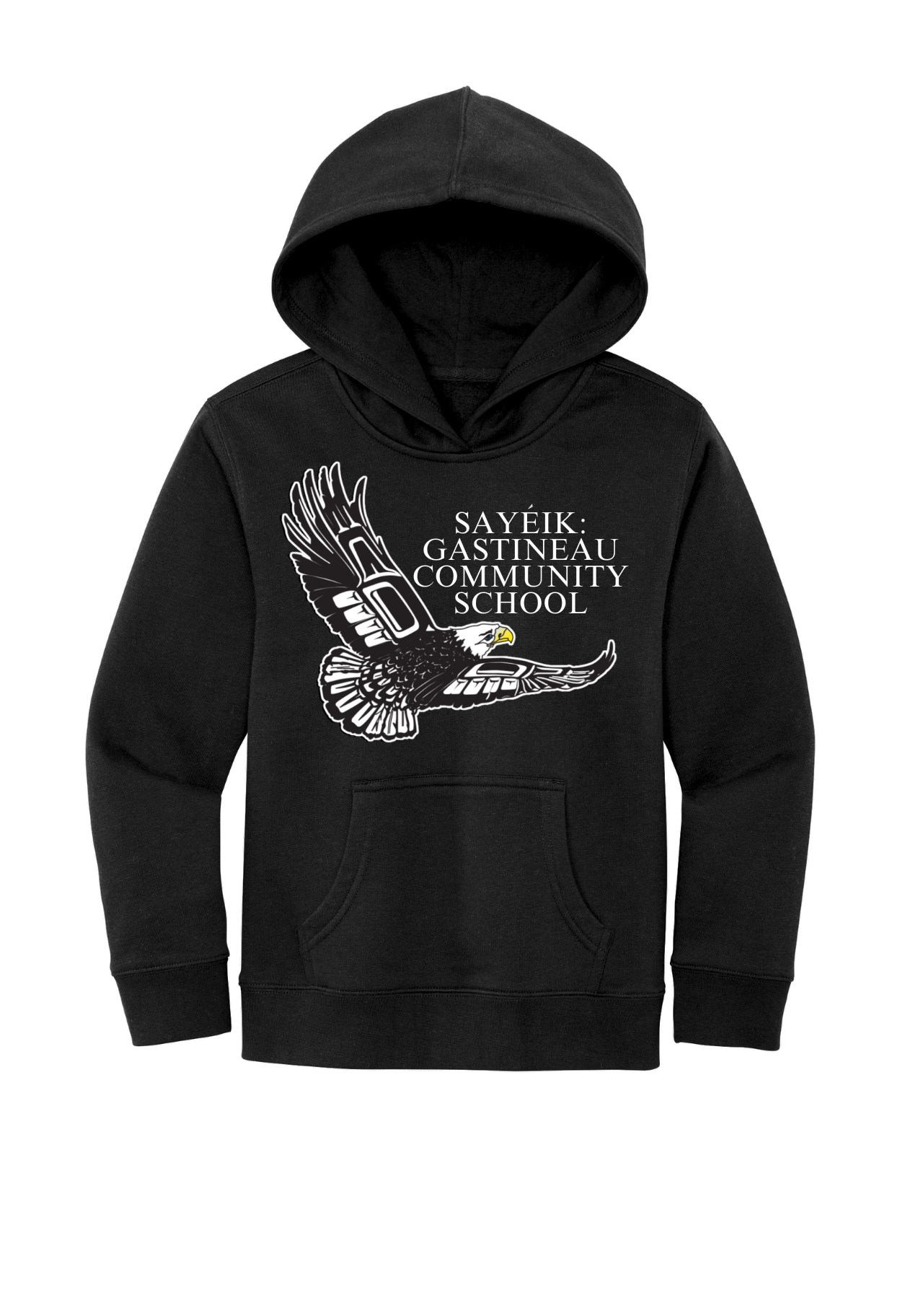 Sayeik Pullover Hoodie with Full Front Print