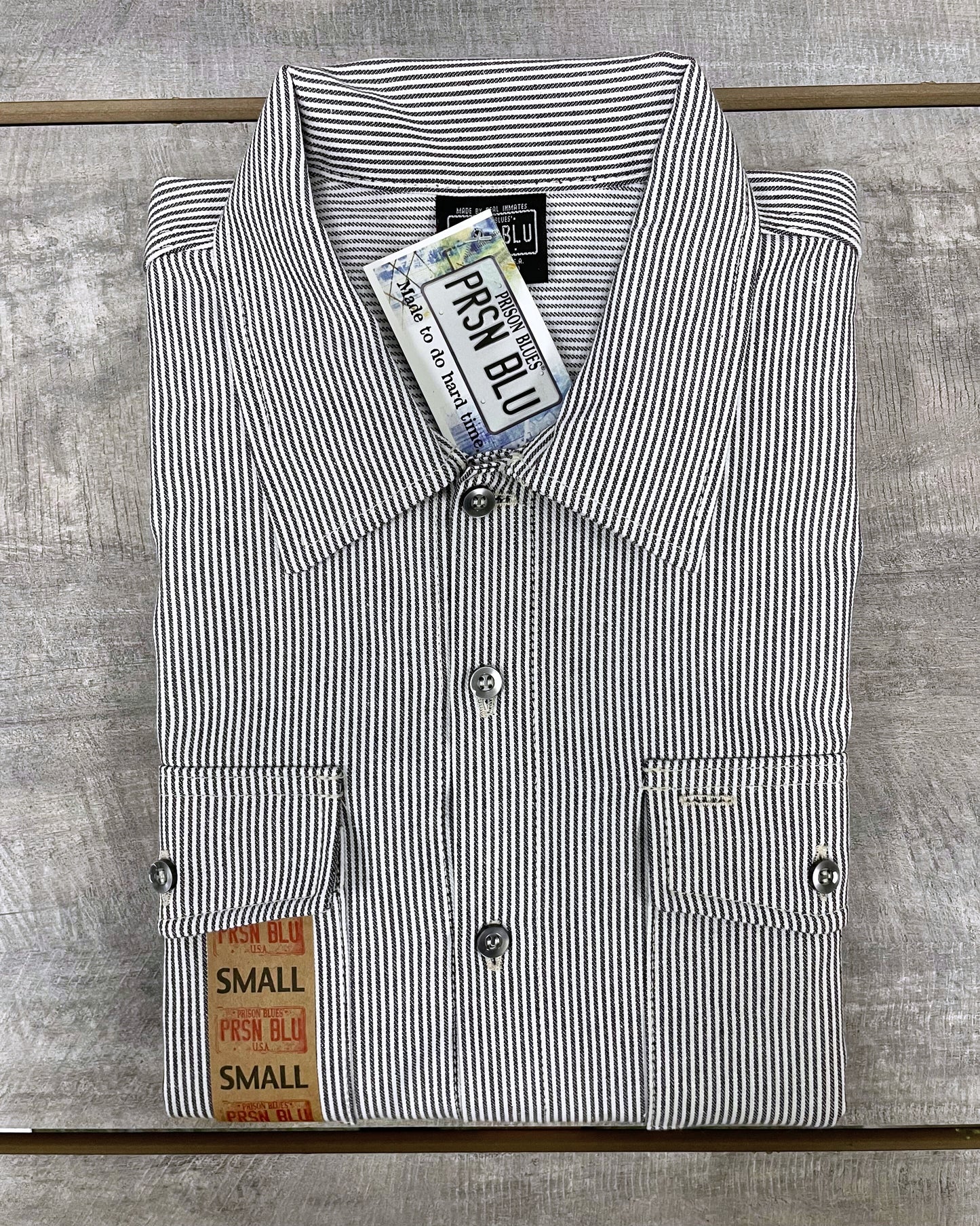 Hickory Button Down Long Sleeve Work Shirt