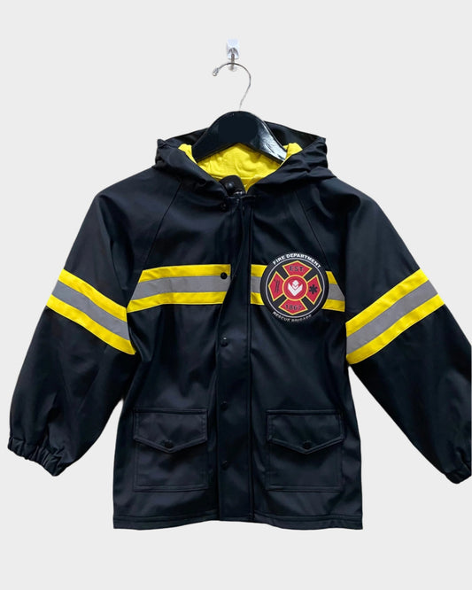 kids full zip rain jacket with two front pockets