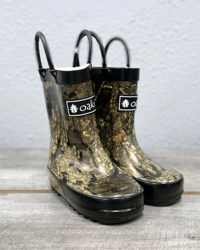 kids rubber rain boots camo