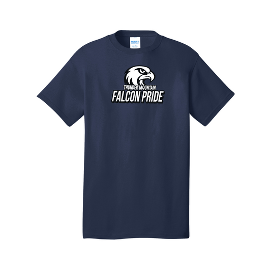 TMMS Short Sleeve T-Shirt with Falcon Above Text Print