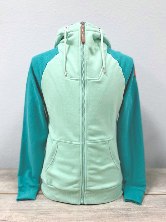 full zip hoodie two tone