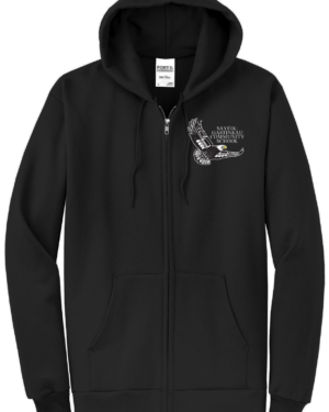 Full Zip Hoodie with Left Chest Print
